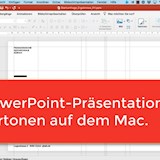 PowerPoint vertonen auf dem Mac