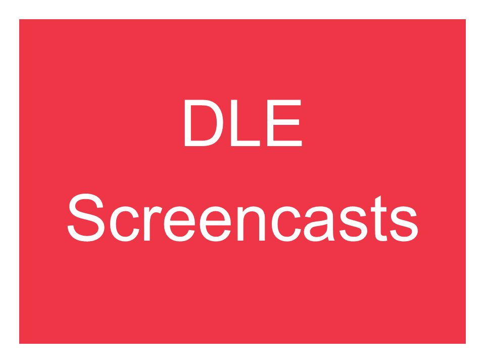 AAA DLE Screencasts