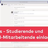 Teams - Studierende und Mitarbeitende einladen hinzufuegen