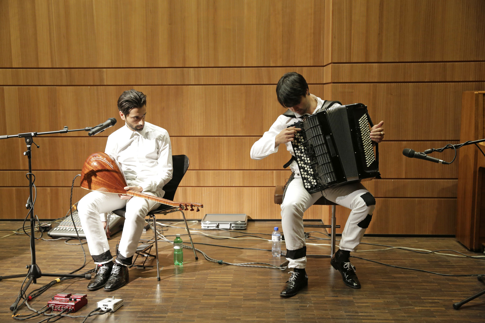 Meduoteran. Taylan Arikan (Saz, Bouzouki, Gitarre) und Srdjan Vukasinovic (Akkordeon)