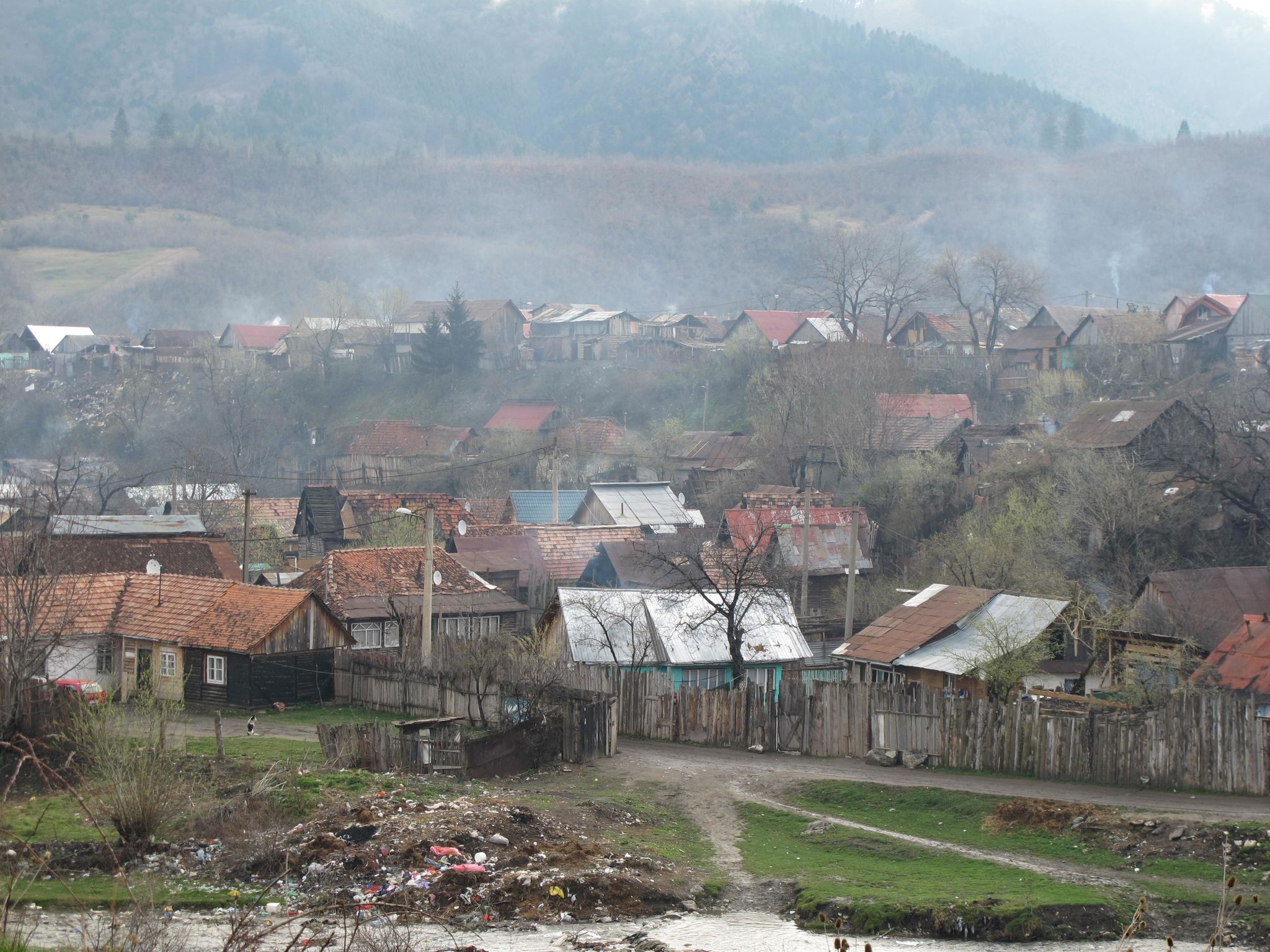 Roma-Siedlung in Sacele, Rumänien