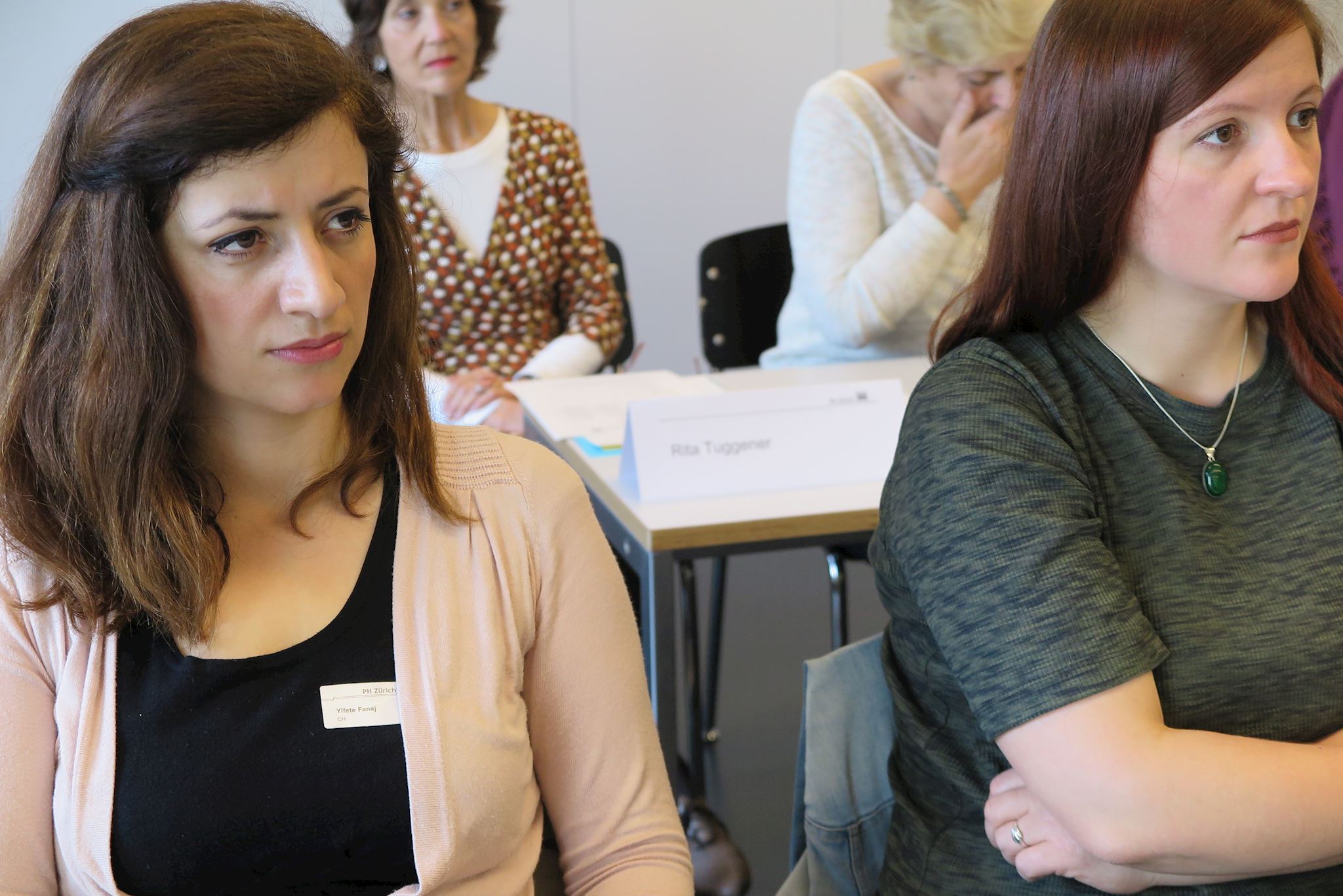 Ylfete Fanaj, Spresha Jashari (first row, l. to r.) Rita Tuggener, Myqerme Rusi (2nd row. l. to r.).JPG