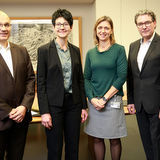 Wassilis Kassis, Annelies Kreis, Enikö Zala-Mezö und Heinz Rhyn (v.l.)