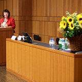 Jean Brewster an der Tagung